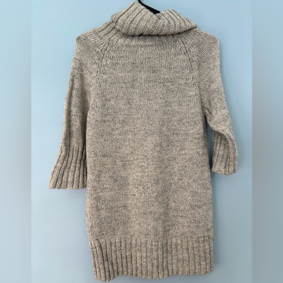 Fenn Wright Manson Size Small Gray Acrylic Wool Blend Turtleneck Cable Sweater - Picture 2 of 5